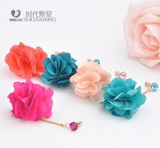 韓版可愛(ài)雪紡花朵水鉆防塵塞 蘋果耳機(jī)塞的時(shí)尚防護(hù)選擇